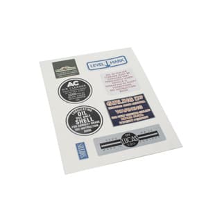 Engine Decal Set Series II, IIA III