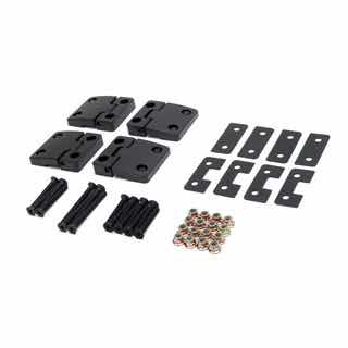 Door Hinge Kit - Middle Row - Black Aluminum - Defender &amp; Series