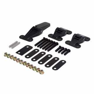 Hinge Kit - Rear Full Door - Black Aluminum - Series &amp; Defender
