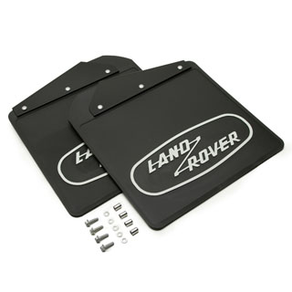 Mudflap Kit - Front - w/White Logo - Defender