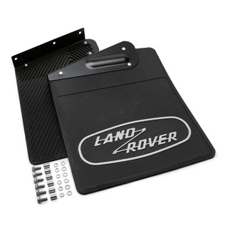 Mudflap Kit - Rear - w/White Logo - Defender