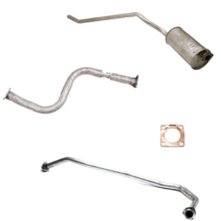EXHAUST KIT - 109" STATION WAGON - 2.25L PETROL - SERIES II-III - EARLY 