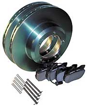 Brake Pad and Rotor Kit - Front - Land Rover Genuine Parts - Range Rover Classic With ABS