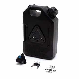 Roto Mold Container 1 Gallon (3.8 Liter) With Lock Mount - Black Plastic