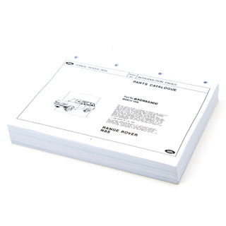 Insert  Parts Manual      Range Rover '	87-'	92