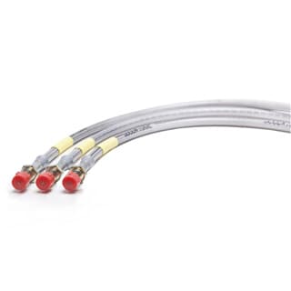 Stainless Flex Brake Lines - Defender 90 - 2" Extended Length