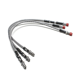 Stainless Flex Brake Lines -  Defender 110/130 -  +4" Extended Length