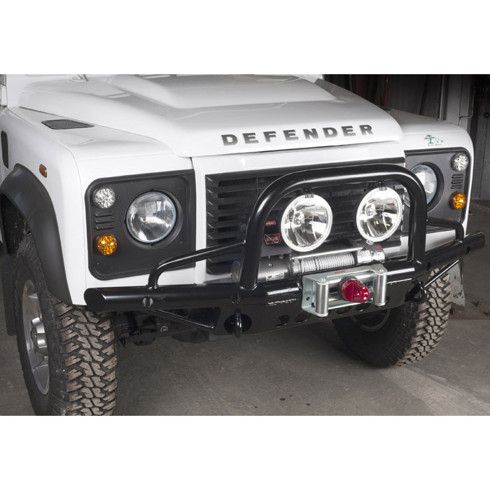 tubular winch bumper defender