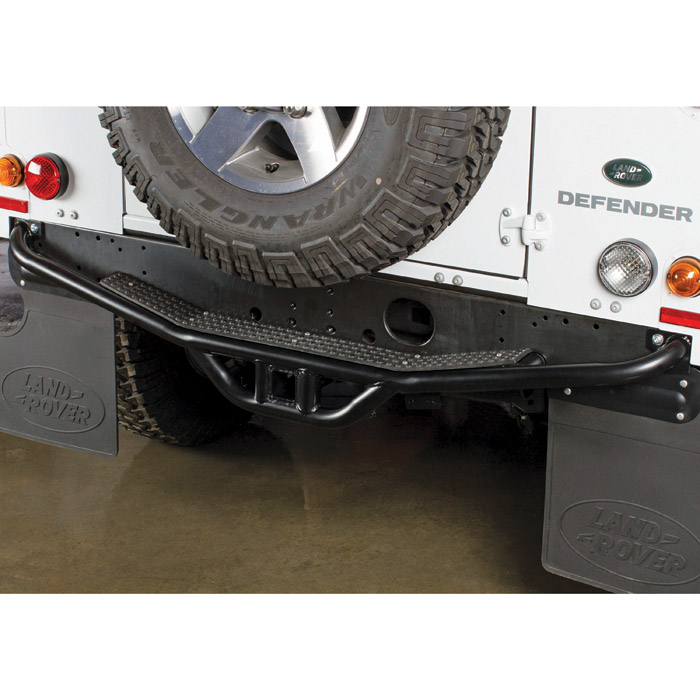 Defender Rear Step Bumper With Class 3 Receiver PLB064  Rovers North -  Land Rover Parts and Accessories Since 1979