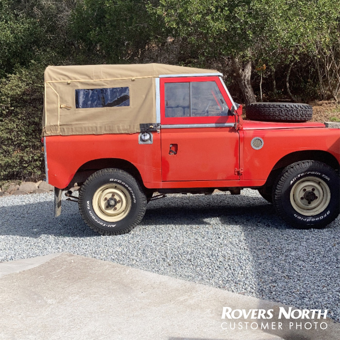 Bikini Soft Top Canvas Green For Series EXT2531KHC EXT253-1KHC | Rovers  North - Land Rover Parts and Accessories Since 1979