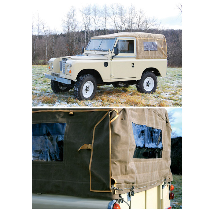 Bikini Soft Top Canvas Green For Series EXT2531KHC EXT253-1KHC | Rovers  North - Land Rover Parts and Accessories Since 1979