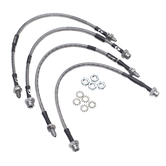 Stainless Steel Braided Brake Lines Standard Length Set Of 4 SBL3004