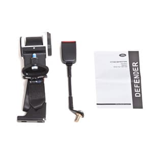 Seat Belt Kit Right Hand Front Inertia Shoulder Harness Defender w/White Plastic On Reel