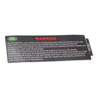 Label - Diff Lock Warning Defender