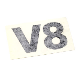 Decal "V8" Front Wing Defender Charcoal