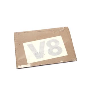 Decal "V8" Front Wing Defender Silver-Black