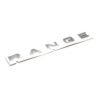 Name Plate Front  "Range" - L320 R/R Sport Titan Silver