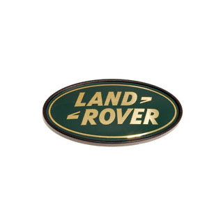 LAND ROVER MOLDED 3D PLASTIC BADGE GREEN and GOLD