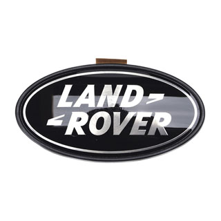 LAND ROVER MOLDED 3D PLASTIC BADGE BLACK and SILVER