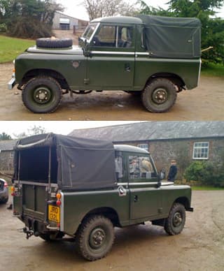 Soft Top 3/4 Cab Fit With Side Windows Canvas Black For 88 Series