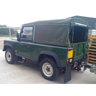 Soft Top Full No Side Windows Canvas Green for Early Defender 90