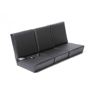 Basic Frt Seat Set Series II-III Blk Vinyl - Adjustable