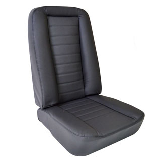 2nd Row Low Back Seat - Black Leather