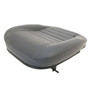 Front Bottom Defender Seat Cushion, Driver Or Passenger - Dark Grey Vinyl