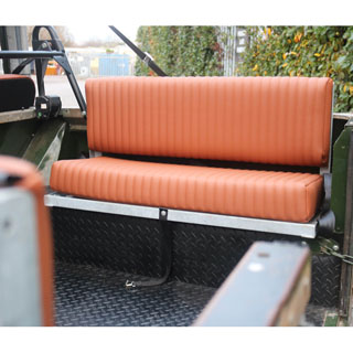 Rear Side Bench Seat Vinyl Classic Fluted Oxford Tan For Defender Series