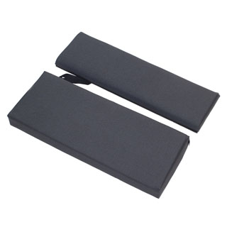 Rear Side Bench Seat For Series & Defender - Denim Twill Vinyl - Black Frame