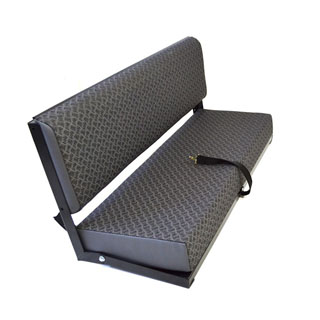 Rear Side Bench Seat For Series & Defender - Techno Vinyl - Black Frame