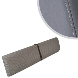 3 Man Bench Back Dark Grey Vinyl