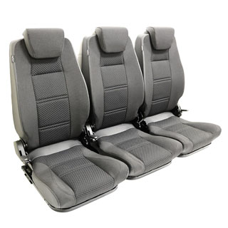 Premium High Back 2nd Row Seat - Full Seat Set - Black Span Mondus
