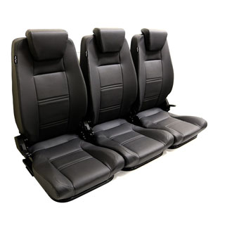 Premium High Back Seats - Full Set Black Vinyl