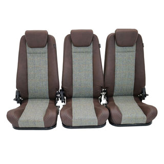 Premium High Back 2nd Row Seat - Full Seat Set - Harris Tweed