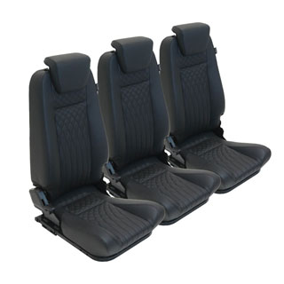 Premium High Back Seats - Full Set Vault Black Vinyl