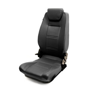 Premium High Back Seat - Center Black Leather