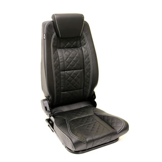 Premium High Back 2nd Row Seat - Left Hand - Diamond Black Xs
