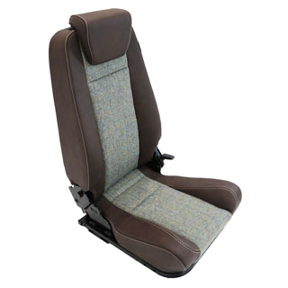 Premium High Back 2nd Row Seat - Left Hand - Harris Tweed