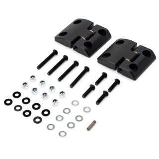 Rear Half Door Hinge Set Aluminium Black For Defender