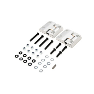 Rear Half Door Hinge Set Aluminium Silver For Defender