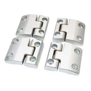 Second Row Door Hinge 4-Piece Set Defender Silver Aluminum