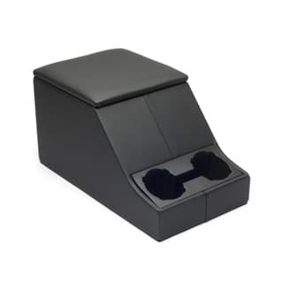 Cubby Box With Twin Cupholders Black Vinyl
