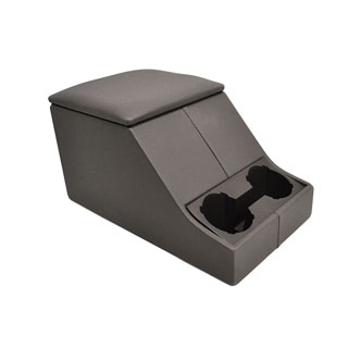 Cubby Box With Twin Cupholders Dark Grey Vinyl