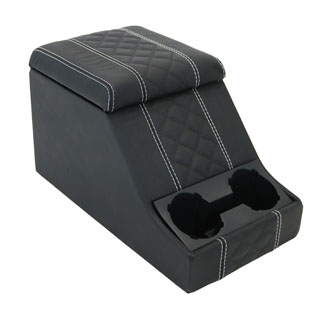 Premium Cubby Box Diamond Black Xs Leather
