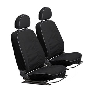 Canvas Seat Covers - Front Pair For Defender 2007-Onward - Black