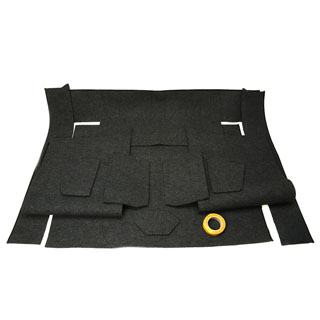 D90 Rear Body Prem Carpet Set - Square - Black