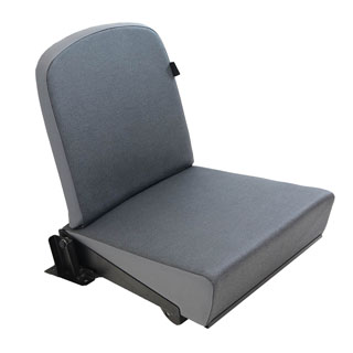 Rear Jump Seat - Black Frame - Twill Vinyl