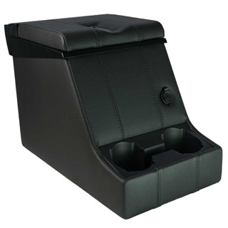 Premium Loc Cubby Box Black Vinyl Black Stitch