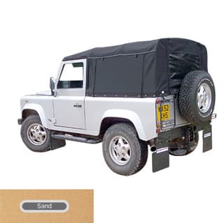 Full Soft Top Zip Sides Stayfast Sand For Late Hearder Rail Defender